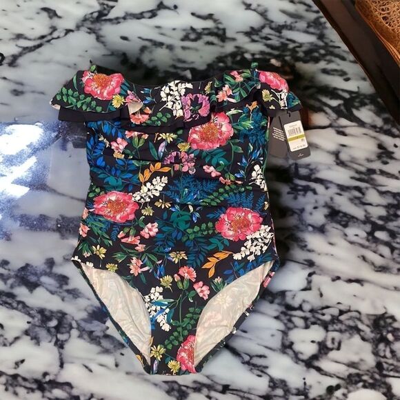 Tommy Hilfiger Other - Tommy Hilfiger Ruffle Strapless One-Piece Swimsuit